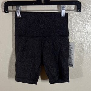 lululemon athletica Black Textured Bike Shorts